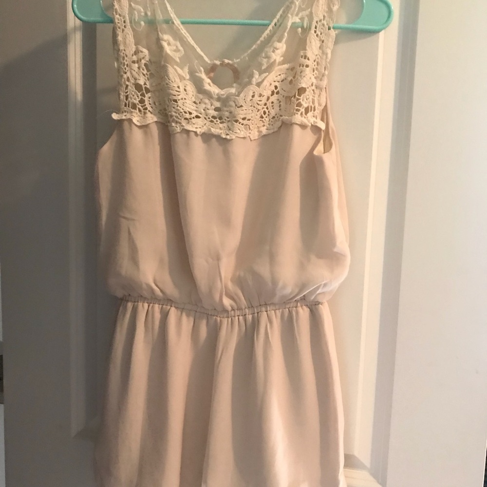 Lace detailed romper